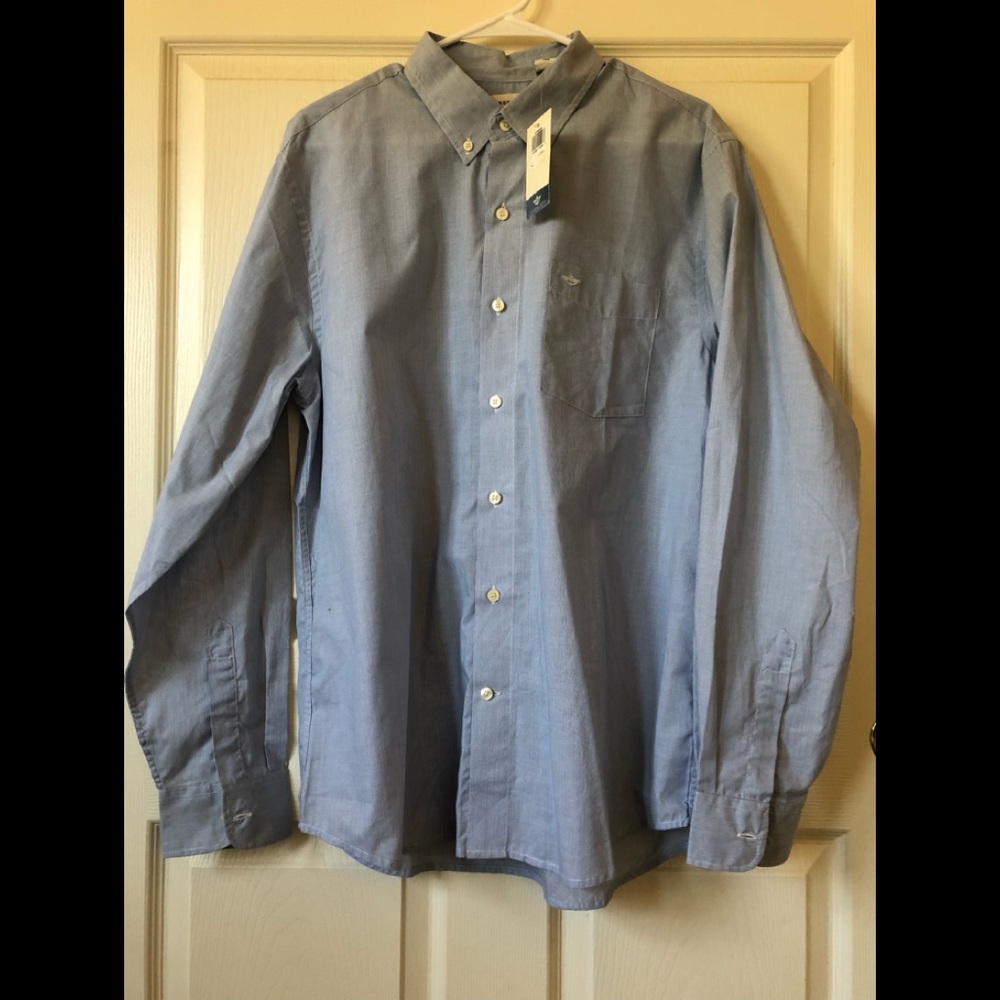 NWT Dockers Blue Dress Shirt Mens Sz L
